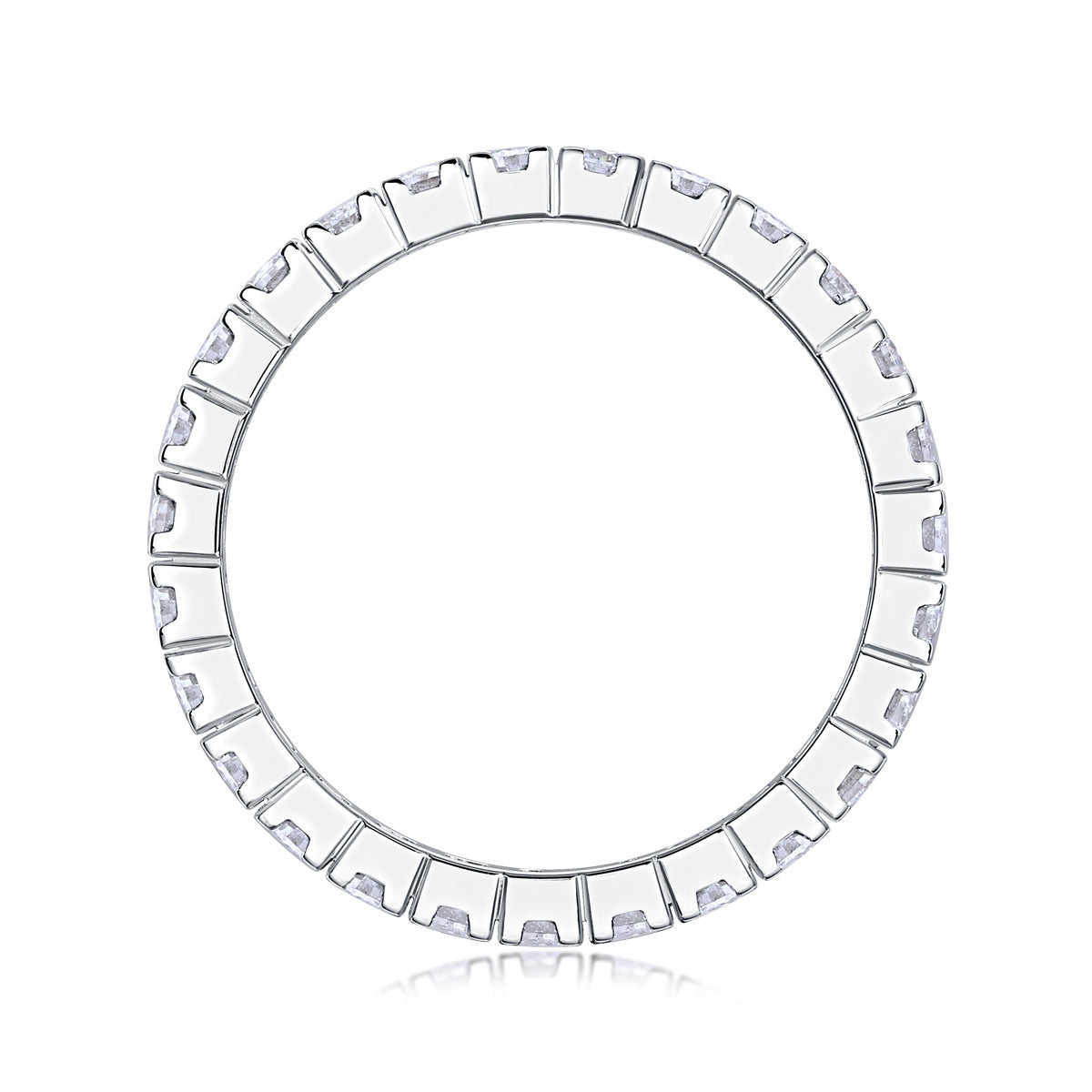 Multi-row Diamond Ring Moissanite Silver Ring