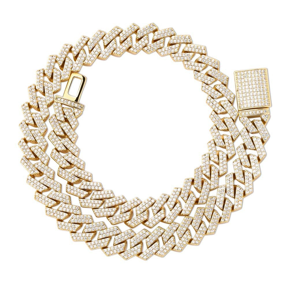 Diamond Shaped Cuban Chain Necklace