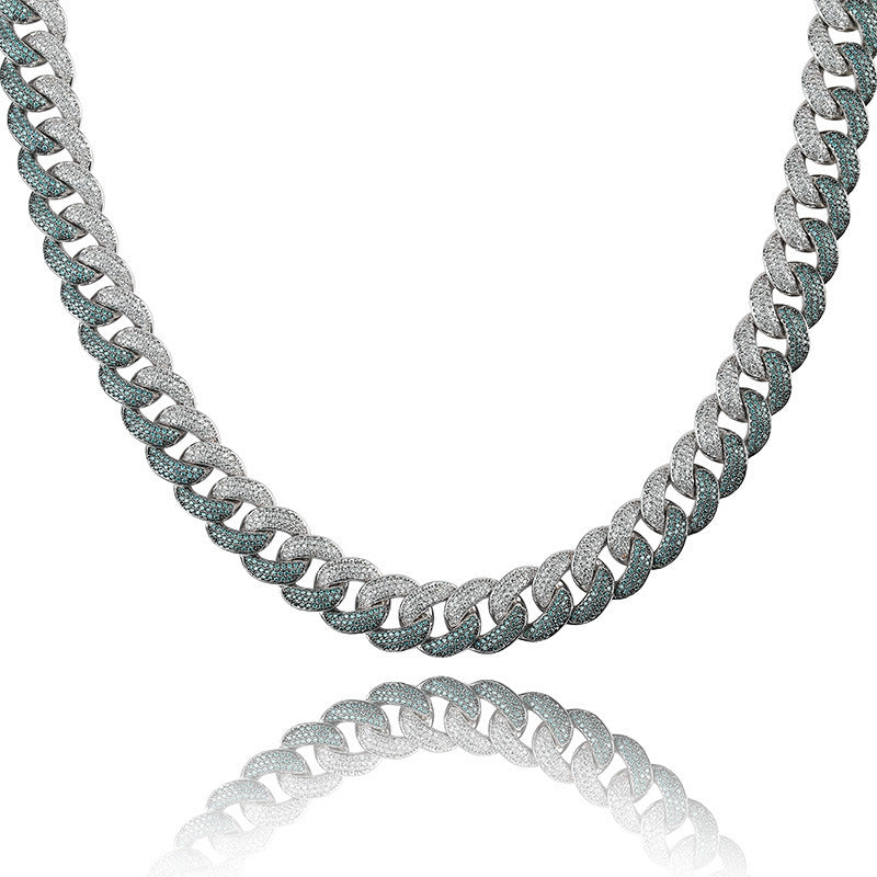 Emerald color large Cuban chain