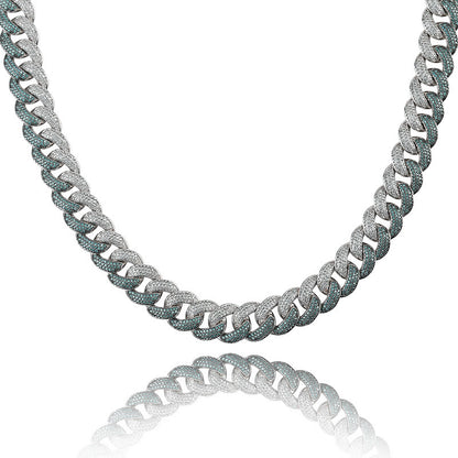 Emerald color large Cuban chain