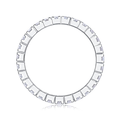 Multi-row Diamond Ring Moissanite Silver Ring