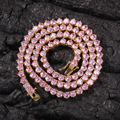 Three Prong Set  Single Row Diamond Tennis Chain